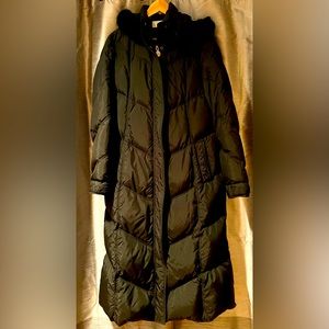 T Tahari floor length puffer